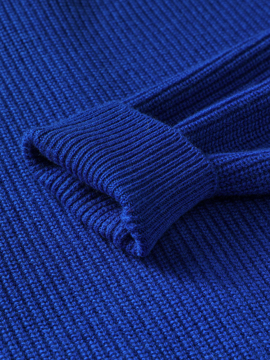 COMOBOCA 100% Wool Women's Knit Zipper Cardigan with Pockets