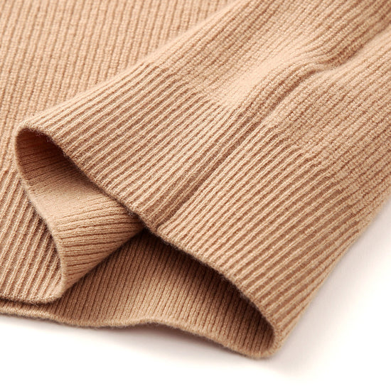 COMOBOCA 100% Wool Women's Dual Zip Cardigan with Pockets