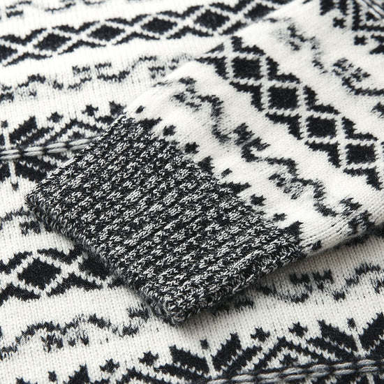 COMOBOCA 100% Wool Women's Snowflake Pattern Cardigan