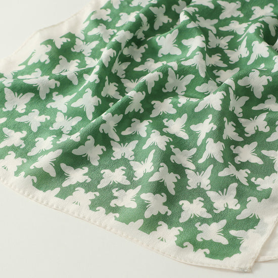 COMOBOCA 100% Mulberry Silk Women's Butterfly Print Scarf
