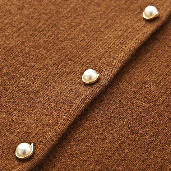 COMOBOCA 100% Wool Women's Button-Down Knit Vest