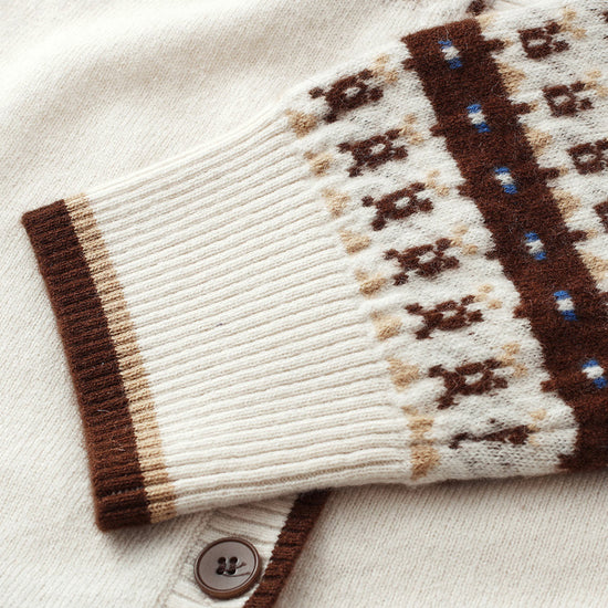 COMOBOCA 100% Wool Women's Fair Isle Knit Hoodie