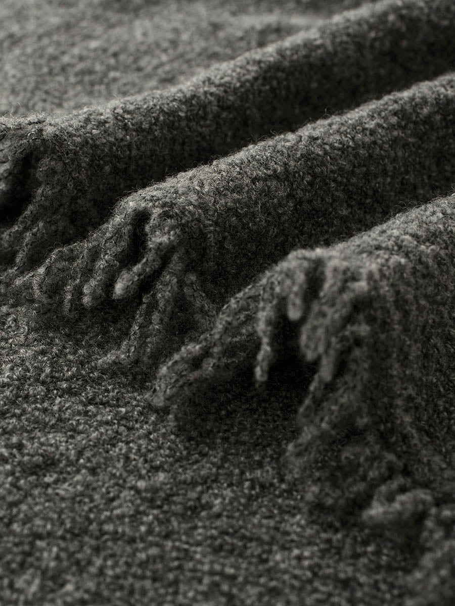 COMOBOCA Women's Fringed Triangle Knit Scarf