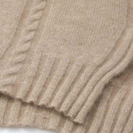 COMOBOCA 100% Cashmere Women's Mock Neck Knit Sweater