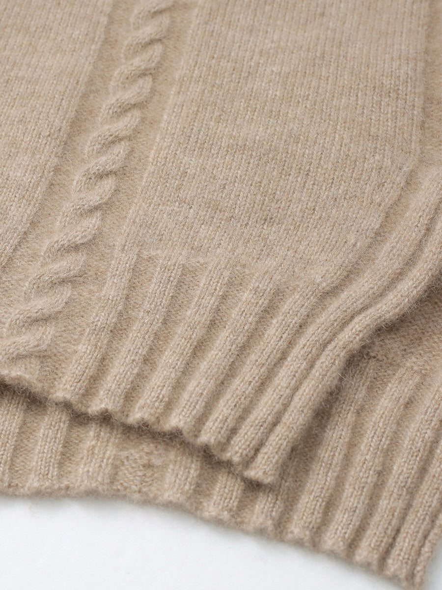 COMOBOCA 100% Cashmere Women's Mock Neck Knit Sweater