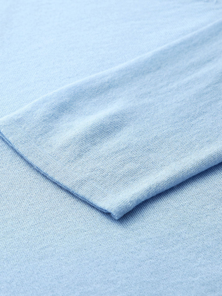 COMOBOCA Women's V-Neck Layered Knit Sweater