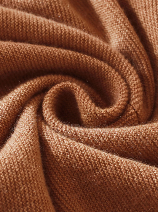 COMOBOCA 100% Cashmere Women's Split Knit Pencil Skirt