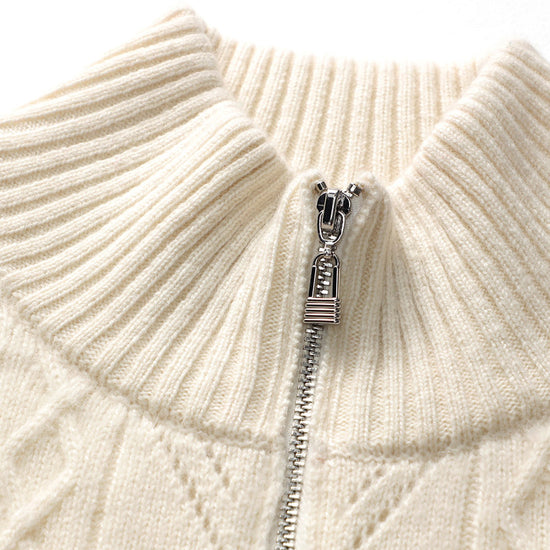 COMOBOCA 100% Cashmere Women's Knit Zip Up Cardigan Sweater