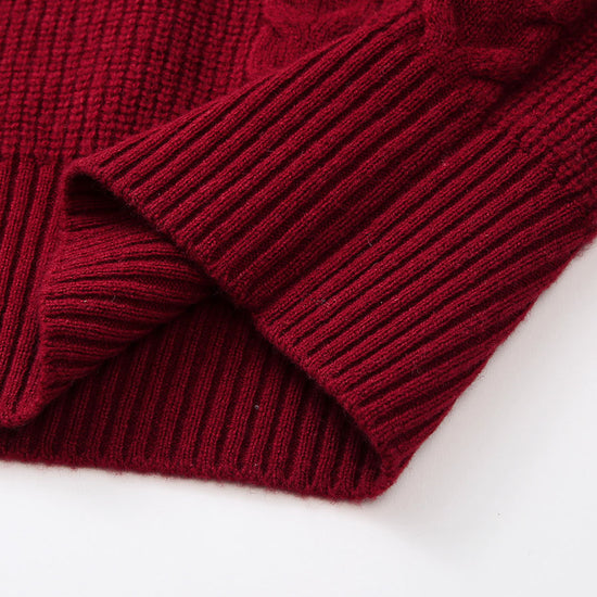 COMOBOCA 100% Wool Women's Cozy Cable Knit Long Coat