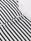 COMOBOCA Women's Striped Button Back T-Shirt
