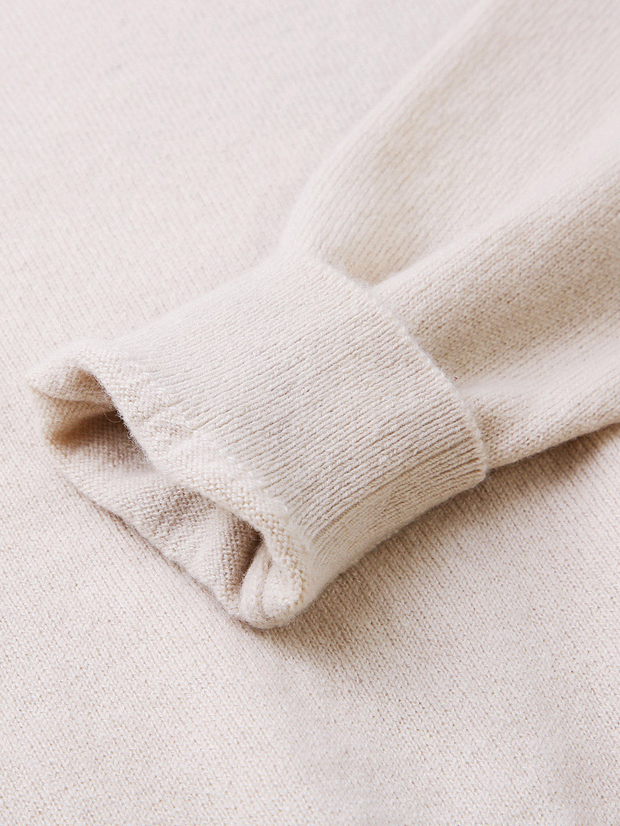 COMOBOCA 100% Wool Kids' Round Neck Plain 100% Sweater