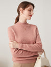 COMOBOCA 100% Cashmere Women's Mock Neck Knit Sweater
