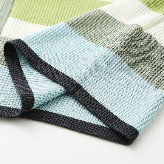 COMOBOCA Women's Versatile Striped Zip-Up Hoodie Cardigan