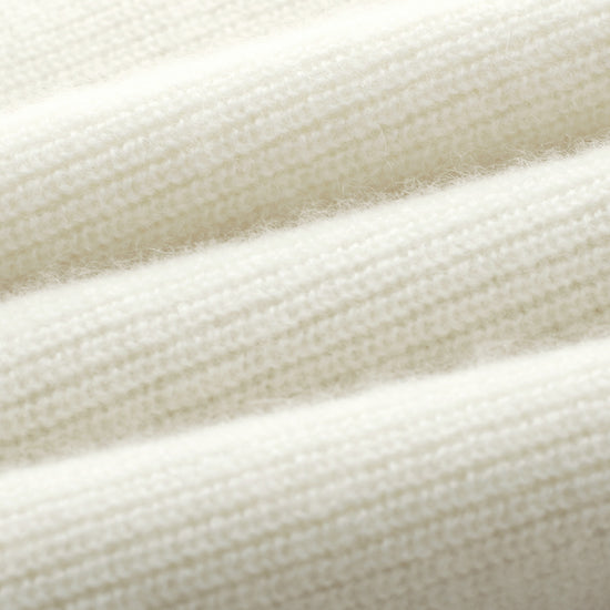 COMOBOCA 100% Cashmere Women's Color Block Round Neck Sweater