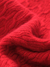 COMOBOCA 100% Cashmere Women's Cable Knit Sweater