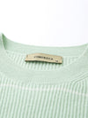 COMOBOCA 100% Cashmere Women's Striped Crewneck Sweater