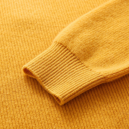 COMOBOCA 100% Cashmere Women's Ribbed Half Zip Knit Hoodie