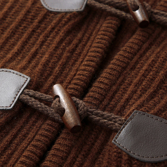 COMOBOCA 100% Cashmere Women's Toggle Closure Knit Cardigan