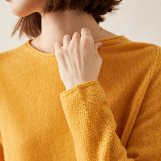 COMOBOCA 100% Cashmere Women's Loose Knit Sweater