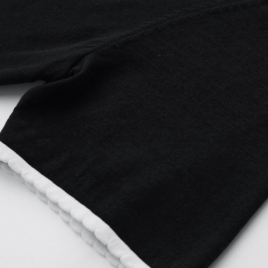 COMOBOCA Women's Contrast Trim Knit T-Shirt