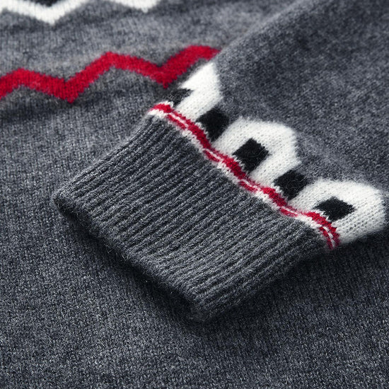 COMOBOCA 100% Cashmere Women's Fair Isle Button Down Cardigan