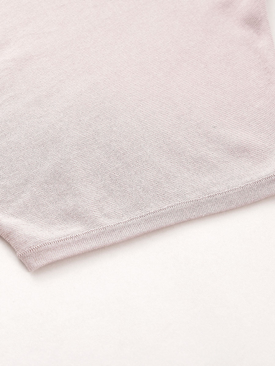 COMOBOCA Women's Side Ruched Mock Neck Knit T-Shirt