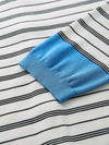 COMOBOCA Women's Striped Color Block Button Front Cardigan