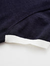 COMOBOCA Women's Contrast Collar V-Neck Knit Polo T-Shirt