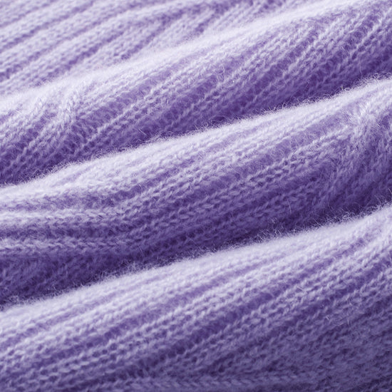 COMOBOCA 100% Cashmere Women's Geometric Wave Knit Sweater