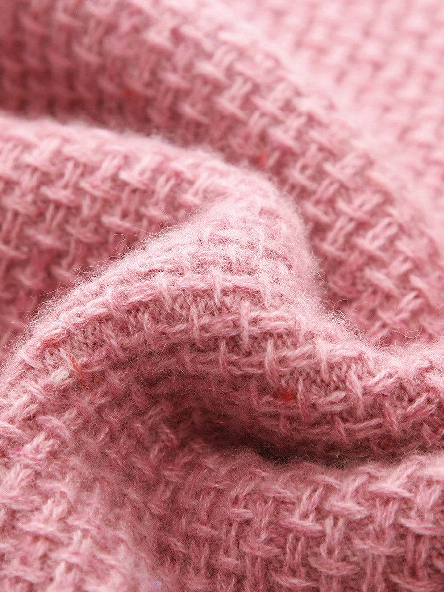 COMOBOCA 100% Cashmere Women's Textured Knit Sweater Vest