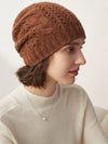 COMOBOCA 100% Cashmere Classic Cable Knit Beanie