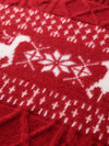 COMOBOCA 100% Cashmere Women's Cozy Reindeer Fair Isle Knit Sweater