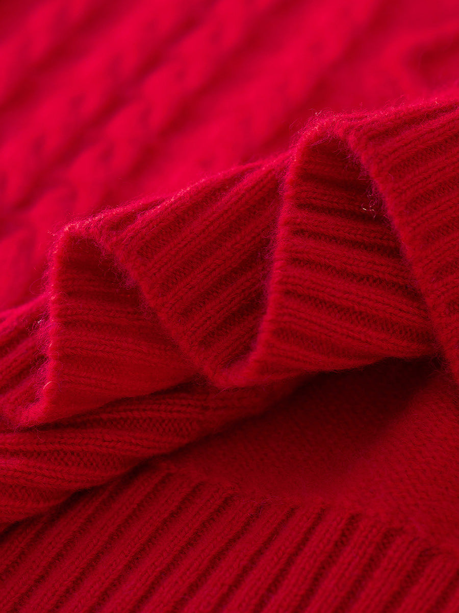 COMOBOCA 100% Cashmere Women's Fair Isle Sweater