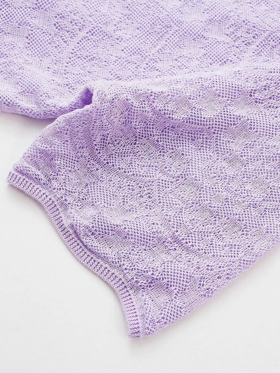 COMOBOCA Women's Sheer Floral Lace Knit T-Shirt