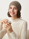 COMOBOCA 100% Cashmere Classic Cable Knit Beanie