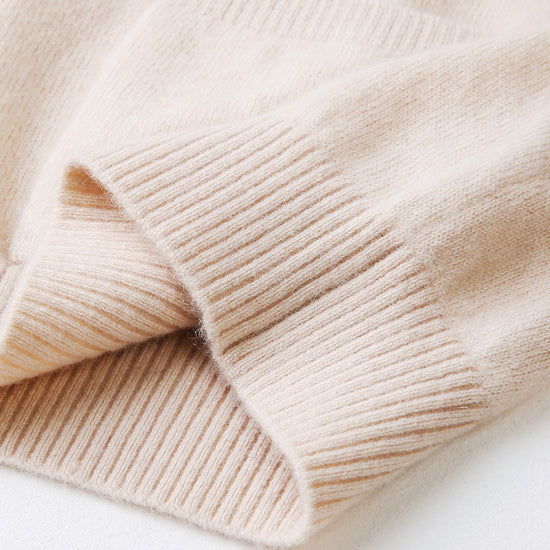 COMOBOCA 100% Cashmere Women's Puff Sleeve Knit Cardigan