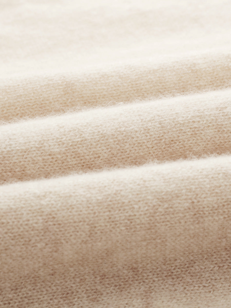 COMOBOCA 100% Cashmere Women's Color-Blocked Sleeve Knit Sweater