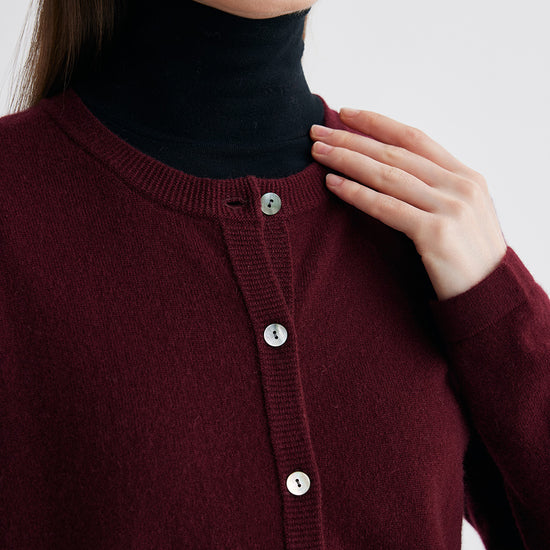 COMOBOCA 100% Cashmere Women's Button-Up Cardigan