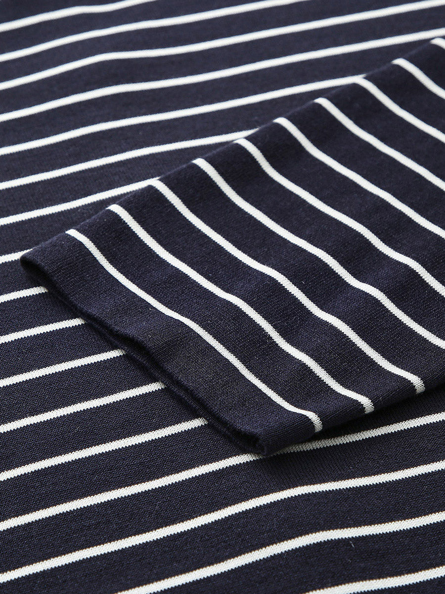 COMOBOCA Women's Striped Button Hooded Cardigan