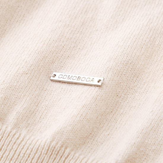 COMOBOCA 100% Cashmere Women's Colorful Side Stripes Knit Sweater