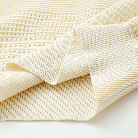 COMOBOCA Women's Ribbed Perforated T-Shirt