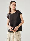 COMOBOCA 100% Mulberry Silk Women's Double Sided T-Shirt