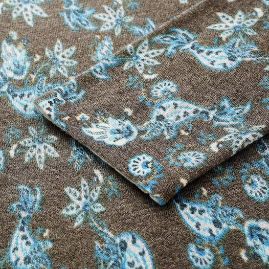 COMOBOCA Women's Paisley Floral Print Knit Sweater