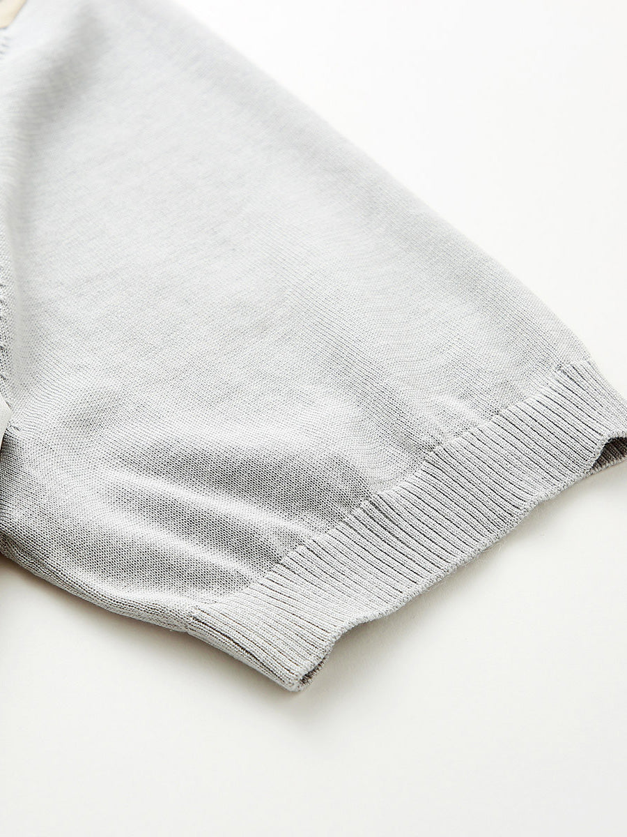 COMOBOCA Women's Graphic Chain Design Knit T-Shirt