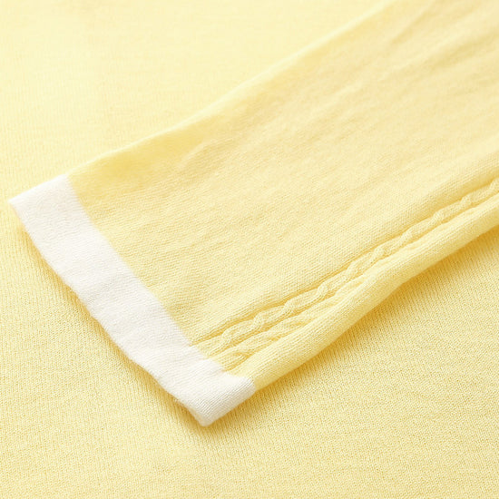 COMOBOCA Women's Ribbed V-neck Cardigan with White Trim