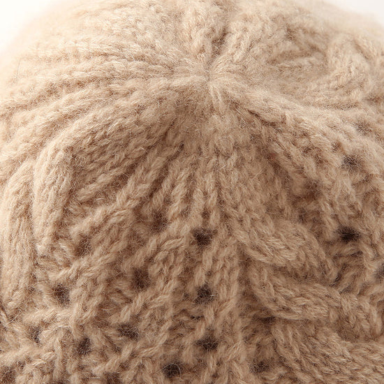 COMOBOCA 100% Cashmere Classic Cable Knit Beanie