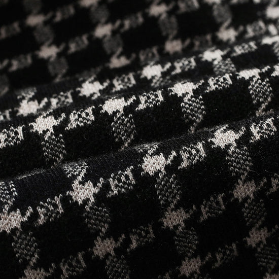 COMOBOCA Women's Plaid Wool Knit A Line Skirt