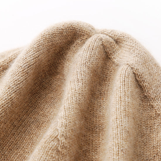 COMOBOCA 100% Cashmere Women's Slouchy Knit Beanie