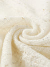 COMOBOCA 100% Cashmere Scarf with Fringes and Metallic Shimmer