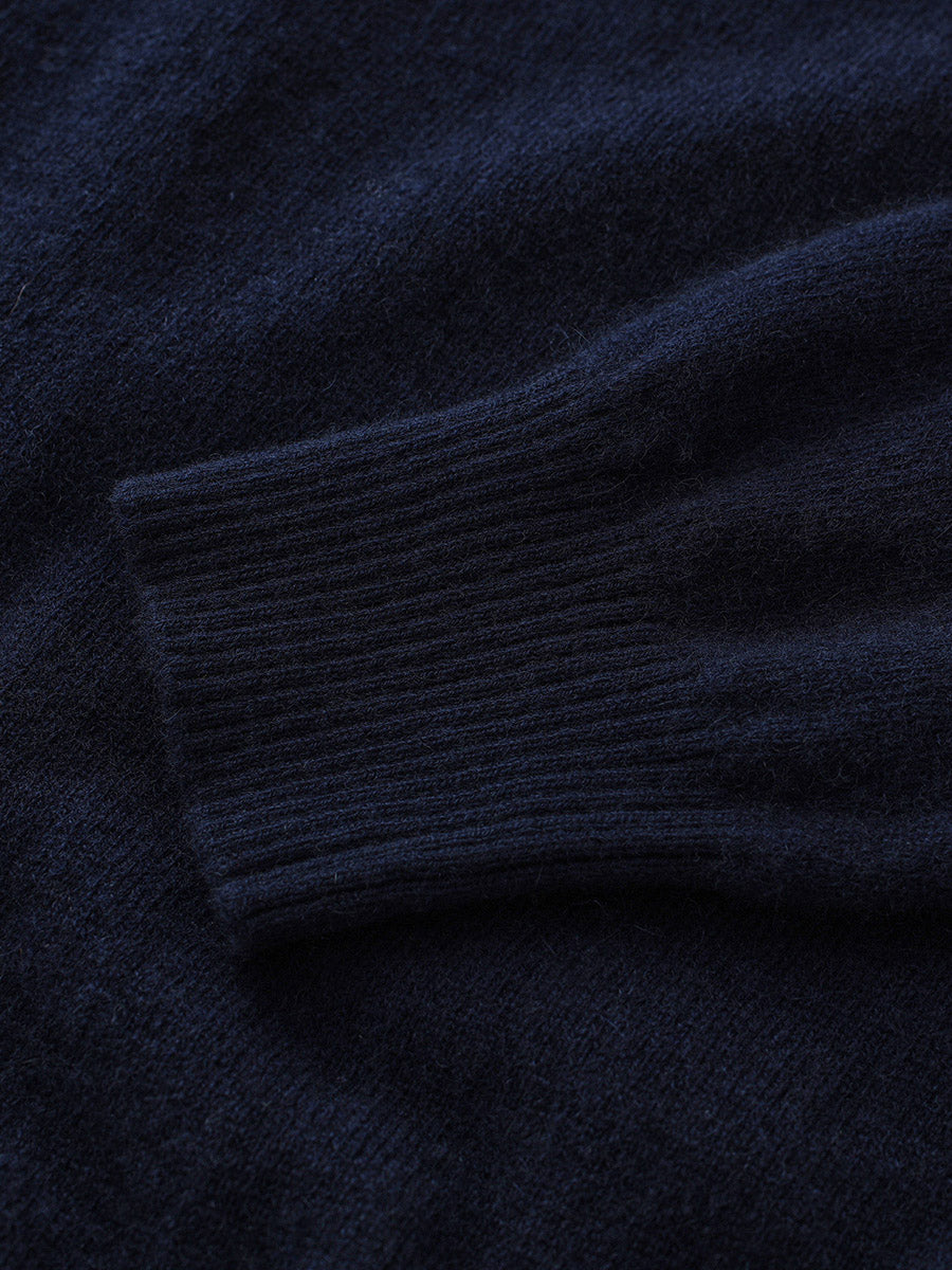 COMOBOCA 100% Cashmere Women's Fair Isle Round Neck Sweater